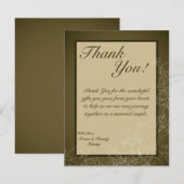 4x5フラットサンキューカード秋フローラ秋ブラウン サンキューカード (正面/裏面)