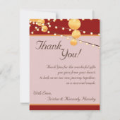 4x5フラットサンキューカード紙提灯オン赤 サンキューカード (正面)