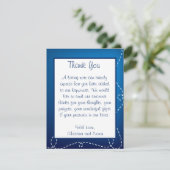 4x5フラットサンキューカード紙飛んでいる飛行機ブルーlo サンキューカード (スタンド正面)