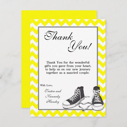 4x5フラットサンキューカード10代スニーカー山形 サンキューカード (正面/裏面)
