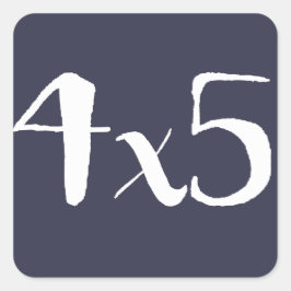 4x5ラージフォーマットのシール – ネイビーの白 スクエアシール