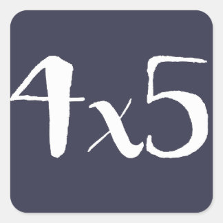 4x5ラージフォーマットのシール – ネイビーの白 スクエアシール