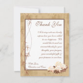 4x5平らなサンキューカードのオリエンタルの花 サンキューカード (正面)