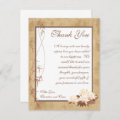 4x5平らなサンキューカードのオリエンタルの花 サンキューカード (正面/裏面)