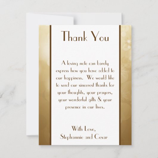 4x5平らなサンキューカードのクリスマスの銅の汚点 サンキューカード (正面)