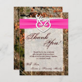 4x5平らなサンキューカードのシカのカップルの雌ジカの木びき台カム サンキューカード (正面/裏面)