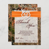 4x5平らなサンキューカードのシカのカップルの雌ジカの木びき台カム サンキューカード (正面/裏面)