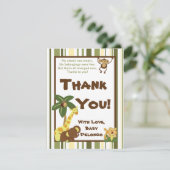 4x5平らなサンキューカードのジャングルのベビー サンキューカード (スタンド正面)