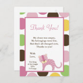 4x5平らなサンキューカードのジャングルの女王のトラのサファリ サンキューカード (正面/裏面)