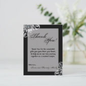 4x5平らなサンキューカードのダイヤモンドのジュエリーのネックレス サンキューカード (スタンド正面)