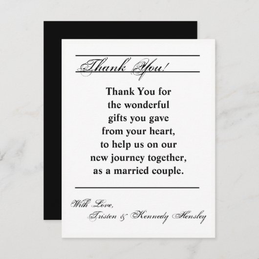 4x5平らなサンキューカードのモダンなタイポグラフィNewsprin サンキューカード (正面/裏面)