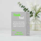 4x5平らなサンキューカードのモダンな灰色のダマスク織のレース サンキューカード (スタンド正面)