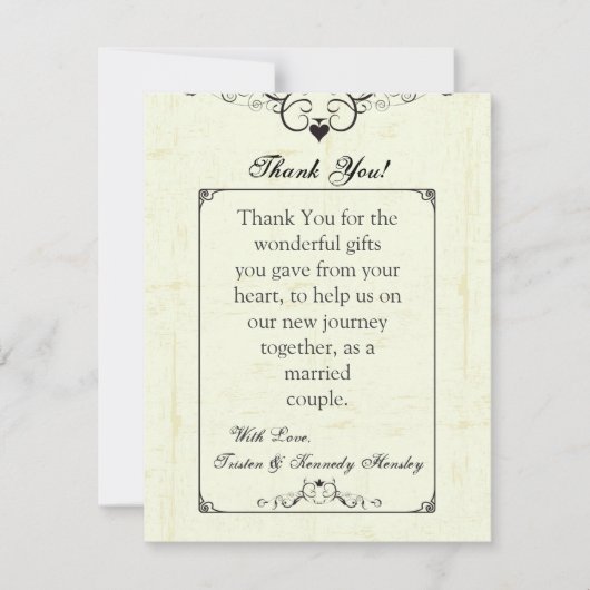 4x5平らなサンキューカードのヴィンテージのカジノ愛 サンキューカード (正面)