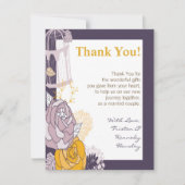 4x5平らなサンキューカードのヴィンテージのプラムマスタードは上がりました サンキューカード (正面)