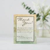 4x5平らなサンキューカードのヴィンテージの花柄のアンティーク サンキューカード (スタンド正面)