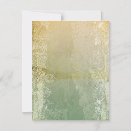 4x5平らなサンキューカードのヴィンテージの花柄のアンティーク サンキューカード (裏面)