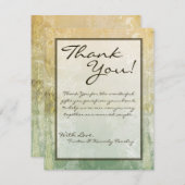 4x5平らなサンキューカードのヴィンテージの花柄のアンティーク サンキューカード (正面/裏面)