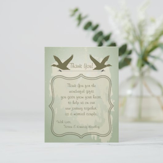 4x5平らなサンキューカードの国のアヒルの狩り サンキューカード (スタンド正面)