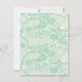 4x5平らなサンキューカードの国のミントのレースのプリント サンキューカード (裏面)