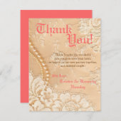 4x5平らなサンキューカードの国のレースのビクトリア時代の人 サンキューカード (正面/裏面)