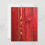 4x5平らなサンキューカードの国のレースの赤い洗浄木 サンキューカード (裏面)