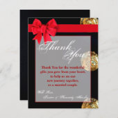 4x5平らなサンキューカードの均一海洋の服青 サンキューカード (正面/裏面)