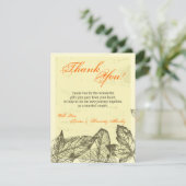 4x5平らなサンキューカードの手描きの紅葉 サンキューカード (スタンド正面)