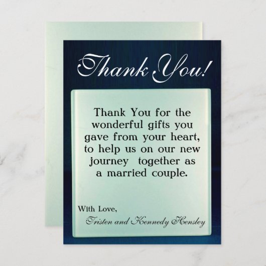 4x5平らなサンキューカードの曇らされたガラス鏡Moder サンキューカード (正面/裏面)