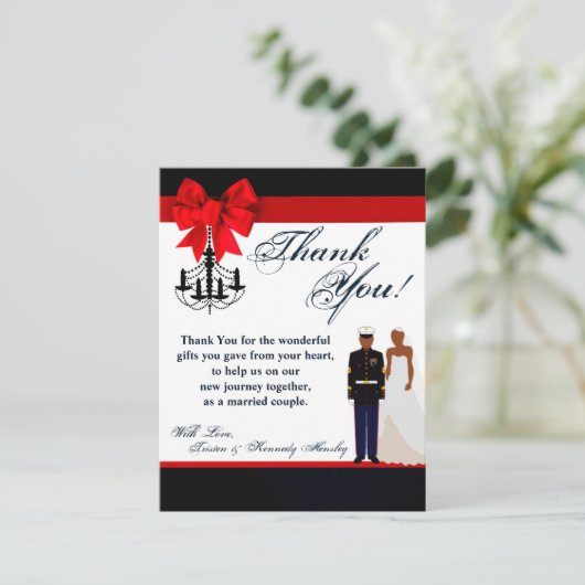 4x5平らなサンキューカードの海洋のアフリカ人のAmeのユニフォーム サンキューカード (スタンド正面)