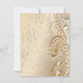 4x5平らなサンキューカードの真珠及びレース サンキューカード (裏面)