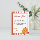 4x5平らなサンキューカードの秋の秋のカボチャベビー サンキューカード (スタンド正面)