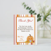 4x5平らなサンキューカードの秋の秋のカボチャベビー サンキューカード (スタンド正面)