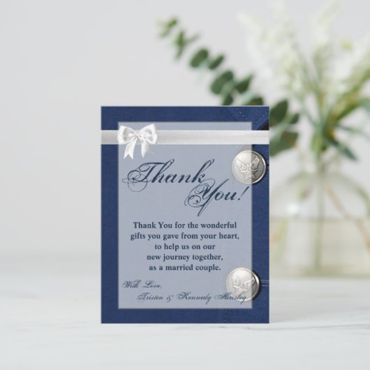 4x5平らなサンキューカードの空軍クラスユニフォーム サンキューカード (スタンド正面)