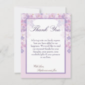 4x5平らなサンキューカードの紫色のアジサイ サンキューカード (正面)