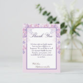 4x5平らなサンキューカードの紫色のアジサイ サンキューカード (スタンド正面)