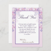 4x5平らなサンキューカードの紫色のアジサイ サンキューカード (正面/裏面)