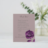 4x5平らなサンキューカードの紫色のバラ サンキューカード (スタンド正面)