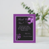 4x5平らなサンキューカードの菓子16の紫色の薄紫 サンキューカード (スタンド正面)