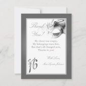 4x5平らなサンキューカードの菓子16の銀製のパーティー サンキューカード (正面)