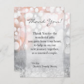 4x5平らなサンキューカードの輝きのピンクの輝き サンキューカード (正面/裏面)