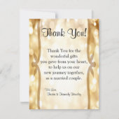 4x5平らなサンキューカードの輝きの金ゴールドの輝き サンキューカード (正面)