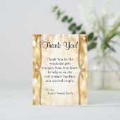 4x5平らなサンキューカードの輝きの金ゴールドの輝き サンキューカード (スタンド正面)