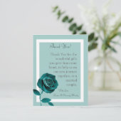 4x5平らなサンキューカードの青のバラ サンキューカード (スタンド正面)