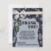 4x5平らなサンキューカード海軍DIGITALのプリントのユニフォーム サンキューカード (正面)