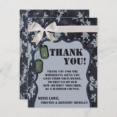 4x5平らなサンキューカード海軍DIGITALのプリントのユニフォーム サンキューカード (正面/裏面)