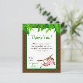 4x5平らなサンキューカード猿の振動ジャングルサファリ サンキューカード (スタンド正面)