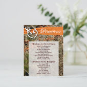 4x5方向カードディアカップルdoeバック迷彩柄 招待状 (スタンド正面)