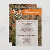 4x5方向カードディアカップルdoeバック迷彩柄 招待状 (正面/裏面)