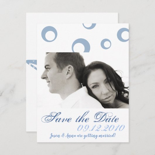 4x5日付カードシーホース海海ビーチの保存 招待状 (正面/裏面)