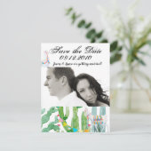 4x5日付カードボホラマボヘミアンCacti Dを保存 招待状 (スタンド正面)